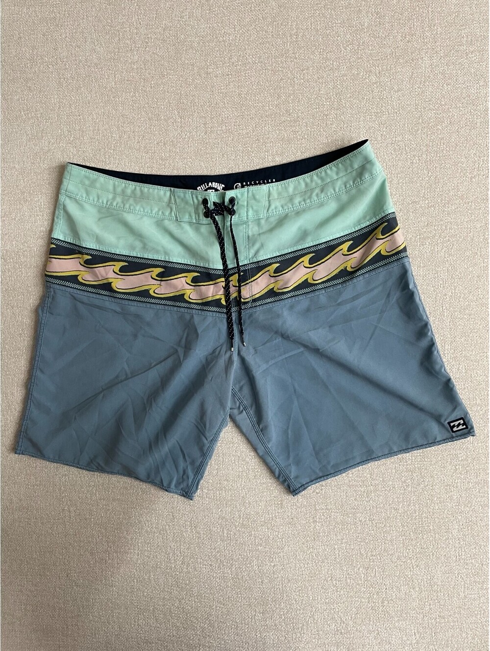 Billabong Mens Recycler Wave Print Board Shorts Swim Trunks Size 38